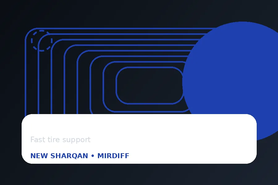 Tire Change service illustration in Dubai by New Sharqan Auto Accessories